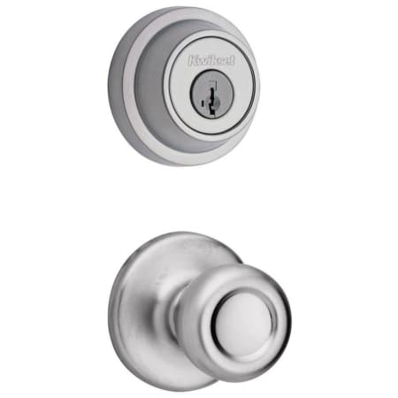 A large image of the Kwikset 200T-660RDT-S Satin Chrome
