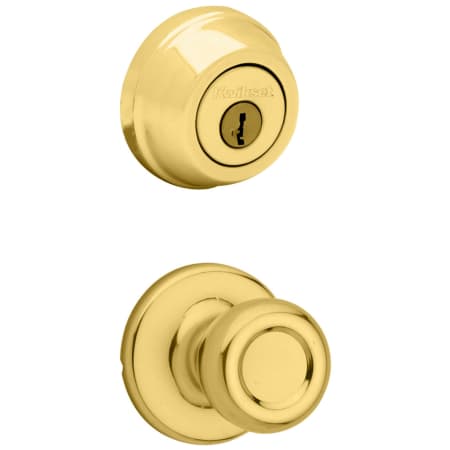 A large image of the Kwikset 200T-780-S Polished Brass