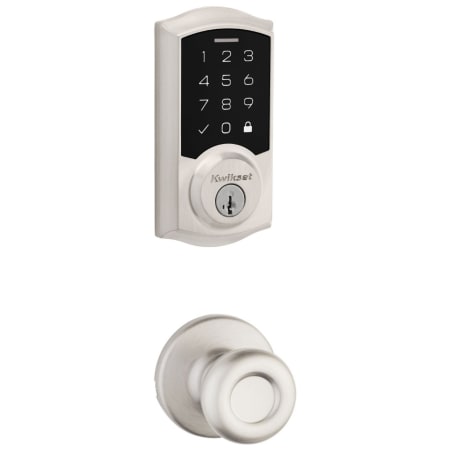 A large image of the Kwikset 200T-9270TRL-S Satin Nickel