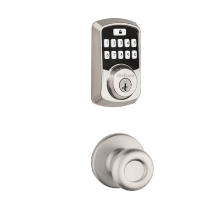 A large image of the Kwikset 200T-942BLE-S Satin Nickel