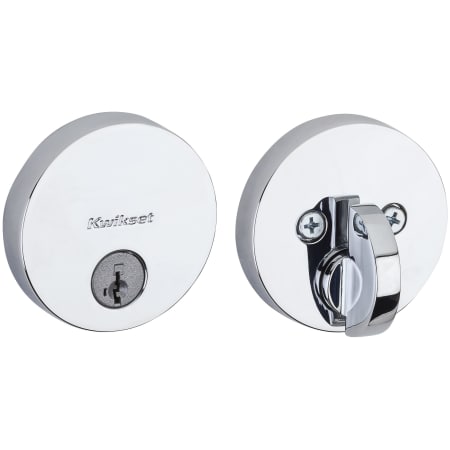A large image of the Kwikset 258RDT-S Polished Chrome