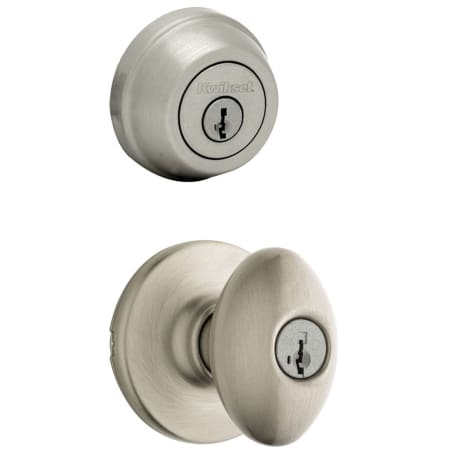 A large image of the Kwikset 400AO-780-S Satin Nickel
