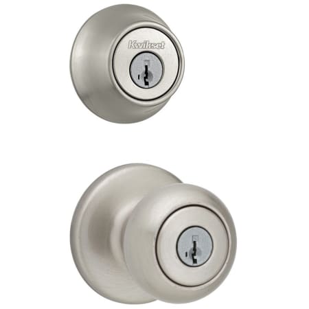 A large image of the Kwikset 400CV-660-S Satin Nickel