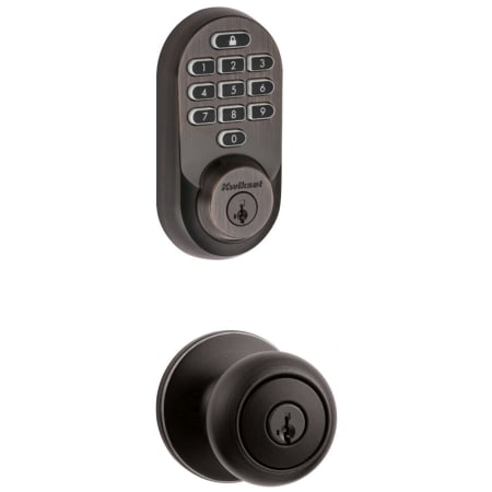 A large image of the Kwikset 400CV-938WIFIKYPD-S Venetian Bronze