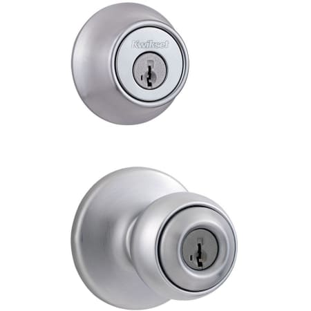 A large image of the Kwikset 400P-660-S Satin Chrome