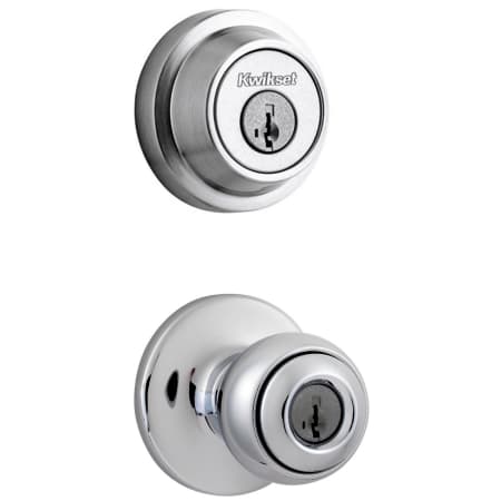 A large image of the Kwikset 400P-660RDT-S Polished Chrome