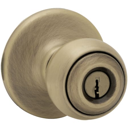A large image of the Kwikset 400P Antique Brass
