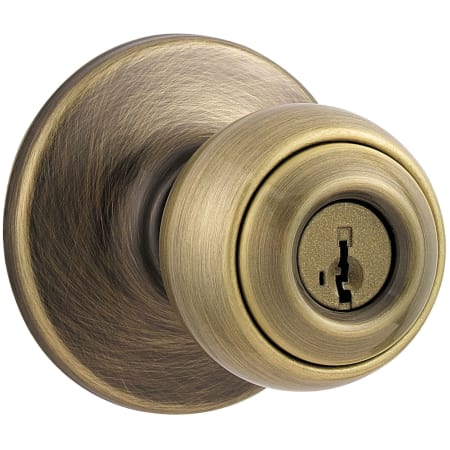 A large image of the Kwikset 400P-S Antique Brass