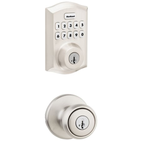 A large image of the Kwikset 400T-620TRLZW700-S Satin Nickel