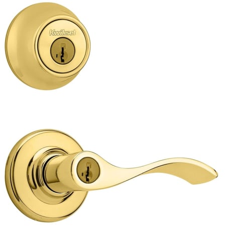 A large image of the Kwikset 405BL-660-S Polished Brass
