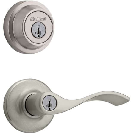 A large image of the Kwikset 405BL-660CRR-S Satin Nickel