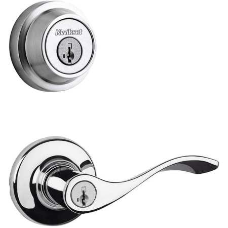 A large image of the Kwikset 405BL-660CRR-S Polished Chrome