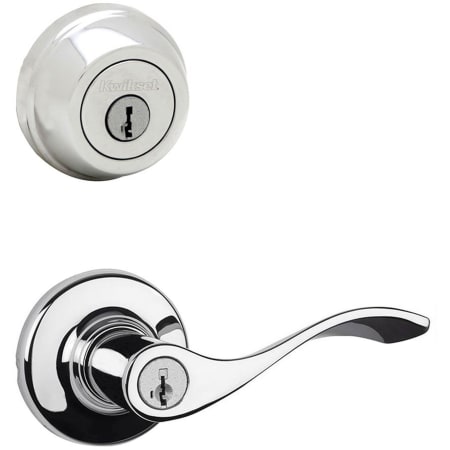 A large image of the Kwikset 405BL-780-S Polished Chrome