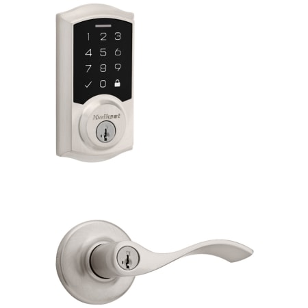 A large image of the Kwikset 405BL-9270TRL-S Satin Nickel