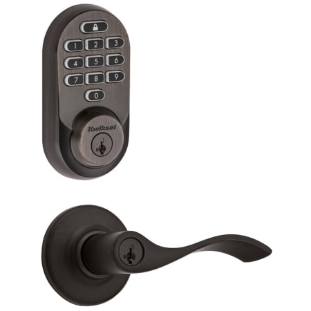 A large image of the Kwikset 405BL-938WIFIKYPD-S Venetian Bronze