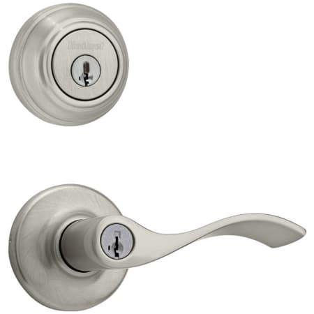 A large image of the Kwikset 405BL-980-S Satin Nickel