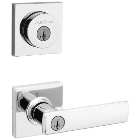 A large image of the Kwikset 405BRNLSQT-158SQT-S Polished Chrome