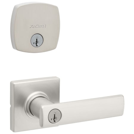 A large image of the Kwikset 405BRNLSQT-258MDT-S Satin Nickel