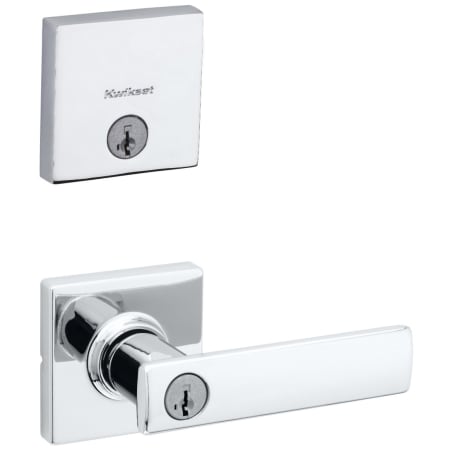 A large image of the Kwikset 405BRNLSQT-258SQT-S Polished Chrome