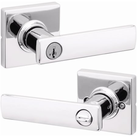 A large image of the Kwikset 405BRNLSQT-S Bright Chrome