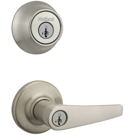 A large image of the Kwikset 405DL-660-S Satin Nickel