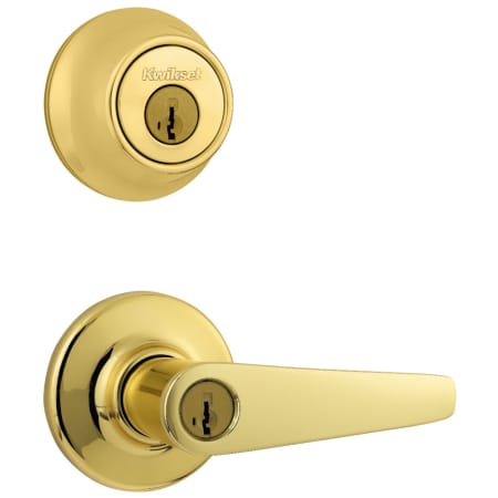 A large image of the Kwikset 405DL-660-S Polished Brass