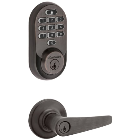 A large image of the Kwikset 405DL-938WIFIKYPD-S Venetian Bronze
