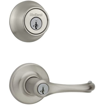 A large image of the Kwikset 405DNL-660-S Satin Nickel
