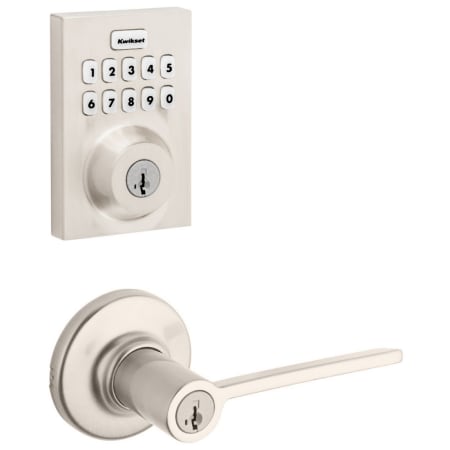 A large image of the Kwikset 405LRLRDT-620CNTZW700-S Satin Nickel