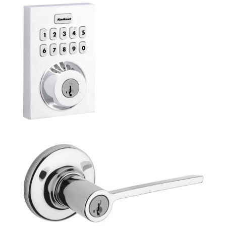 A large image of the Kwikset 405LRLRDT-620CNTZW700-S Polished Chrome