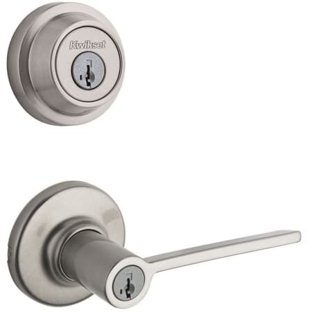 A large image of the Kwikset 405LRLRDT-660CRR-S Satin Nickel