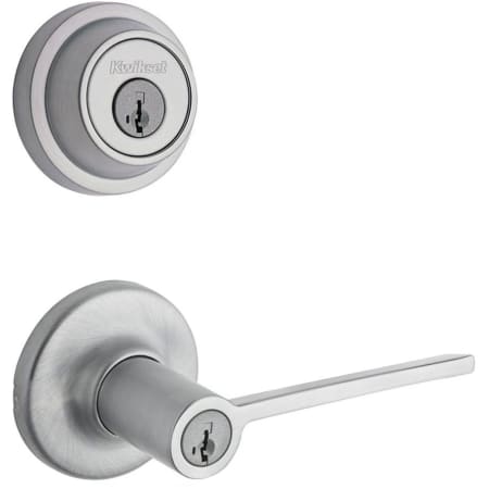 A large image of the Kwikset 405LRLRDT-660CRR-S Satin Chrome