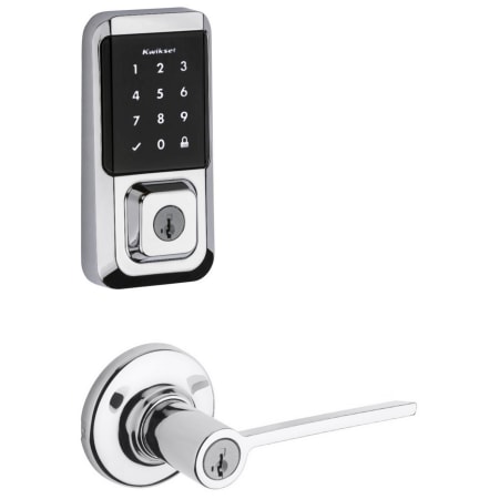 A large image of the Kwikset 405LRLRDT-939WIFITSCR-S Polished Chrome