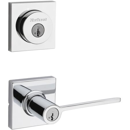 A large image of the Kwikset 405LRLSQT-158SQT-S Polished Chrome