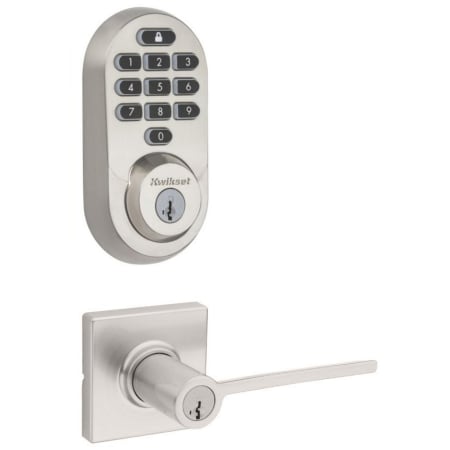 A large image of the Kwikset 405LRLSQT-938WIFIKYPD-S Satin Nickel
