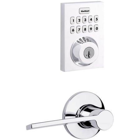 A large image of the Kwikset 407PLL-620CNTZW700-S Polished Chrome