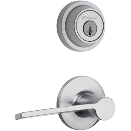 A large image of the Kwikset 407PLL-660RDT-S Satin Chrome