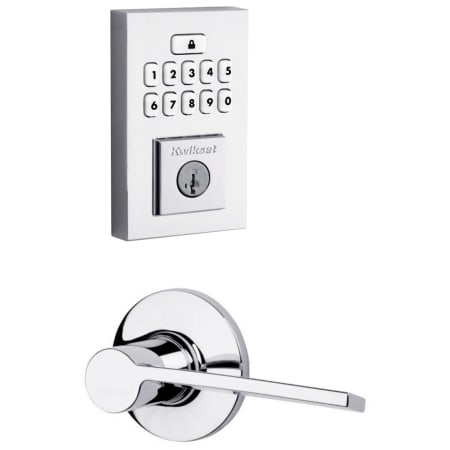 A large image of the Kwikset 407PLL-9260CNT-S Polished Chrome