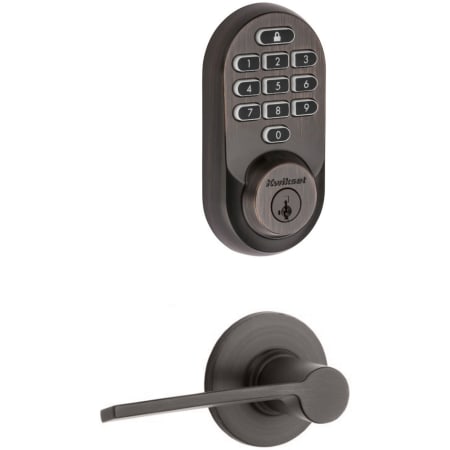 A large image of the Kwikset 407PLL-938WIFIKYPD-S Venetian Bronze