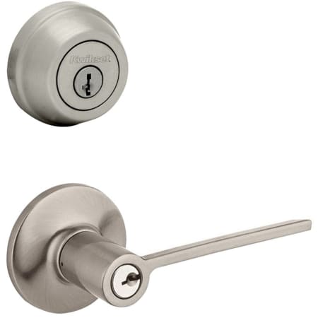 A large image of the Kwikset 438PLLLH-780-S Satin Nickel