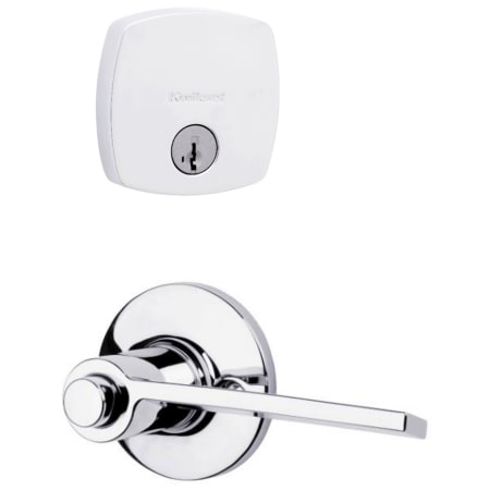 A large image of the Kwikset 438PLLRH-258MDT-S Polished Chrome