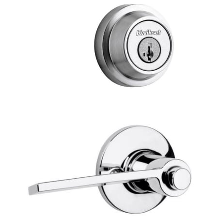A large image of the Kwikset 438PLLRH-660RDT-S Polished Chrome