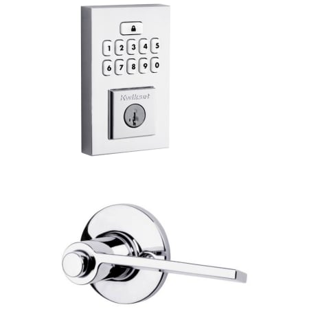 A large image of the Kwikset 438PLLRH-9260CNT-S Polished Chrome