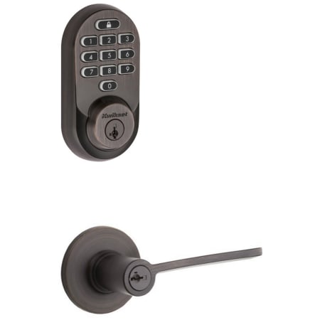 A large image of the Kwikset 438PLLRH-938WIFIKYPD-S Venetian Bronze