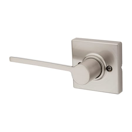 A large image of the Kwikset 488LRLSQTLH Satin Nickel