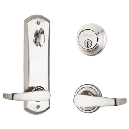 A large image of the Kwikset 508KNLKCDB-S Satin Nickel