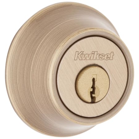 A large image of the Kwikset 660 Antique Brass