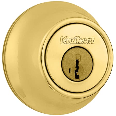 A large image of the Kwikset 660-S Polished Brass