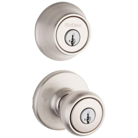 A large image of the Kwikset 690TS Satin Nickel