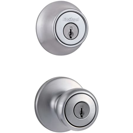 A large image of the Kwikset 690T Satin Chrome